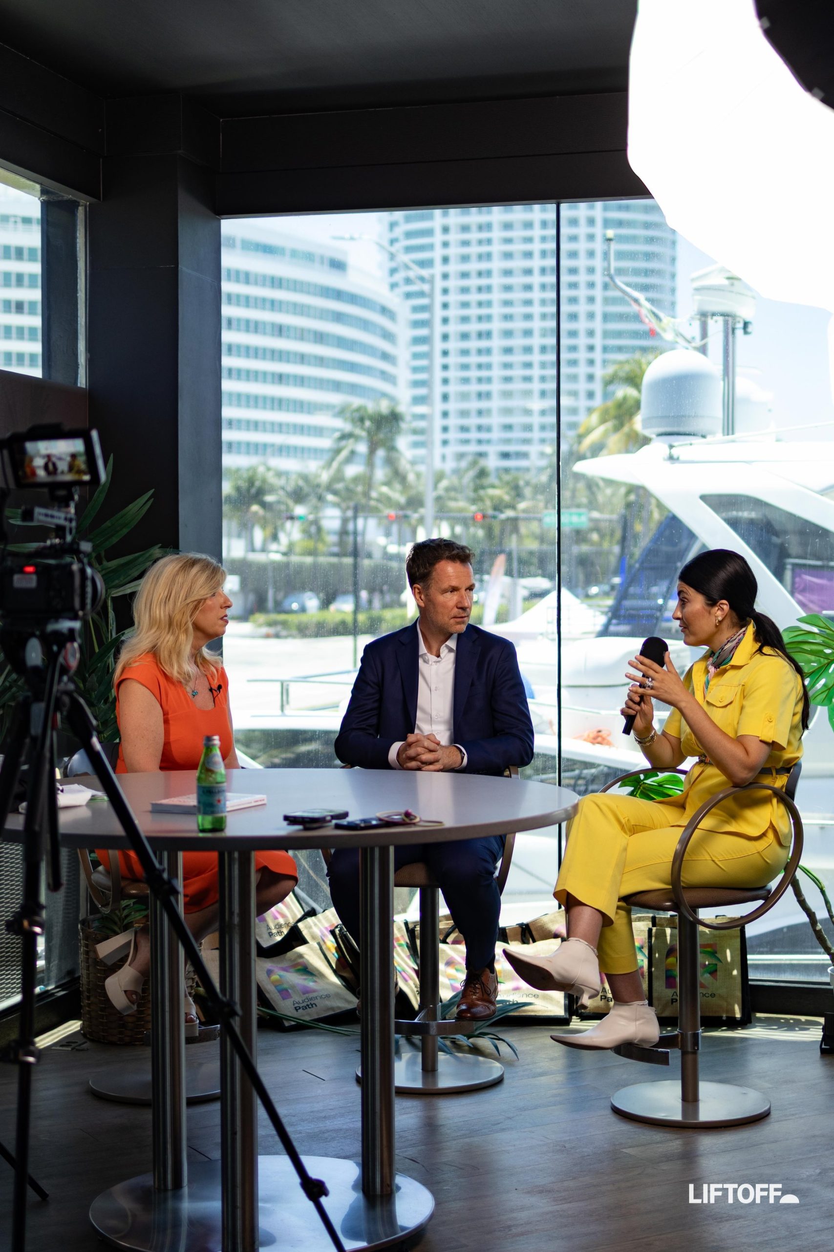 Ashley & Mark on the Liftoff set at POSSIBLE 2026