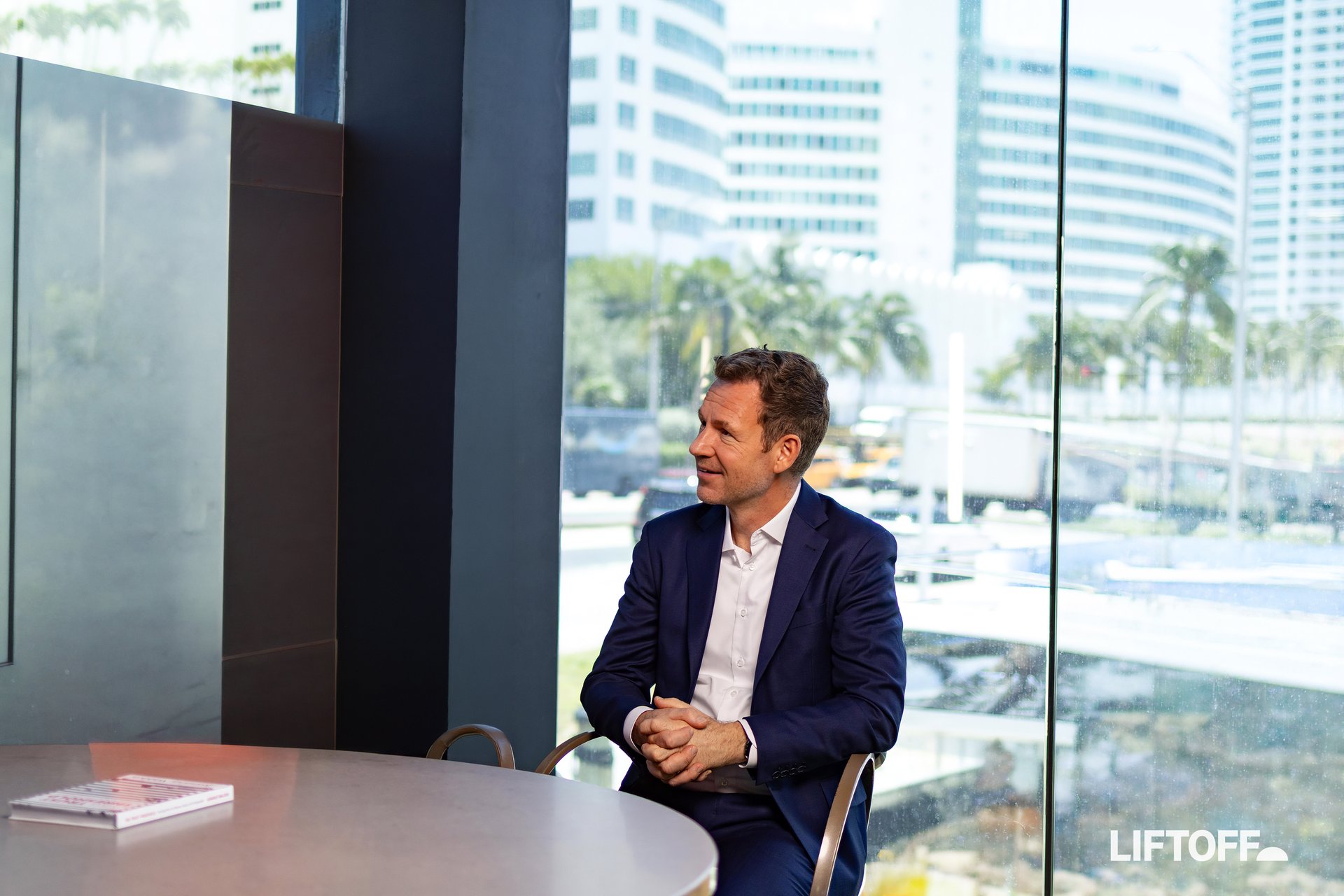 Mark Grether, SVP at PayPal, on the Liftoff with Jeanniey Walden set at POSSIBLE 2026 in Miami Beach, April 2026.